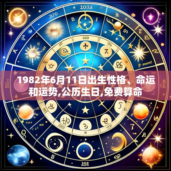 1982年6月11日出生性格、命运和运势,公历生日,免费算命