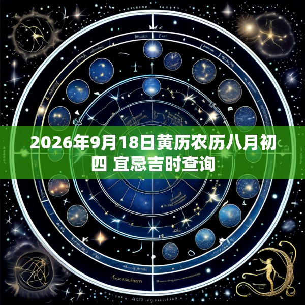 2026年9月18日黄历农历八月初四 宜忌吉时查询