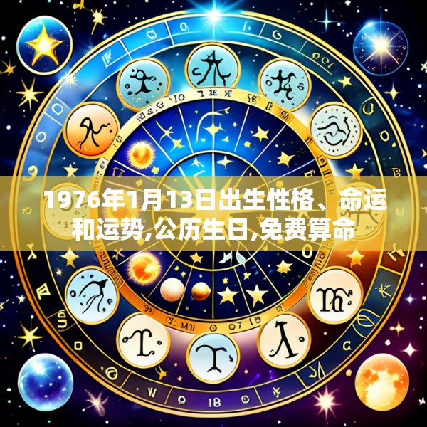 1976年1月13日出生性格、命运和运势,公历生日,免费算命