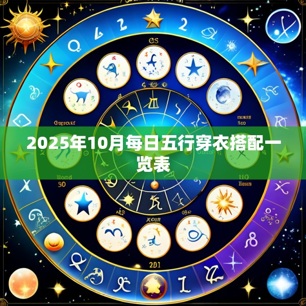 2025年10月每日五行穿衣搭配一览表