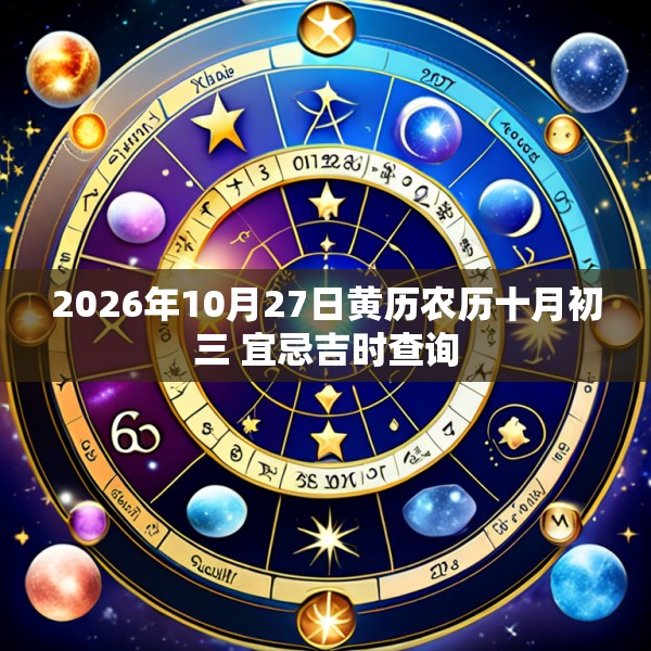 2026年10月27日黄历农历十月初三 宜忌吉时查询