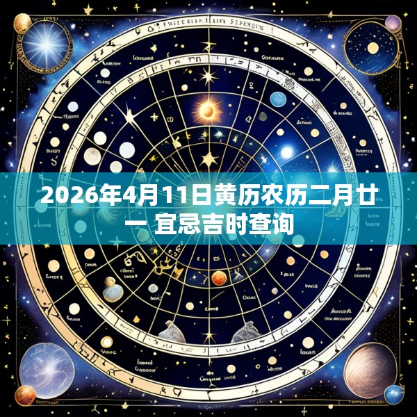 2026年4月11日黄历农历二月廿一 宜忌吉时查询