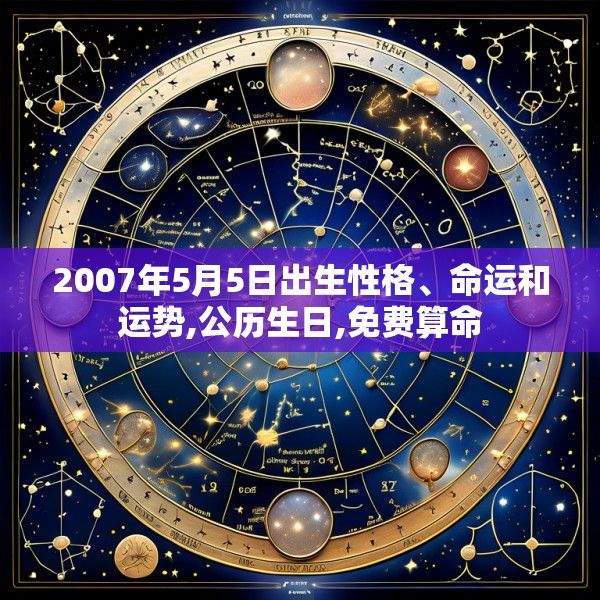 2007年5月5日出生性格、命运和运势,公历生日,免费算命