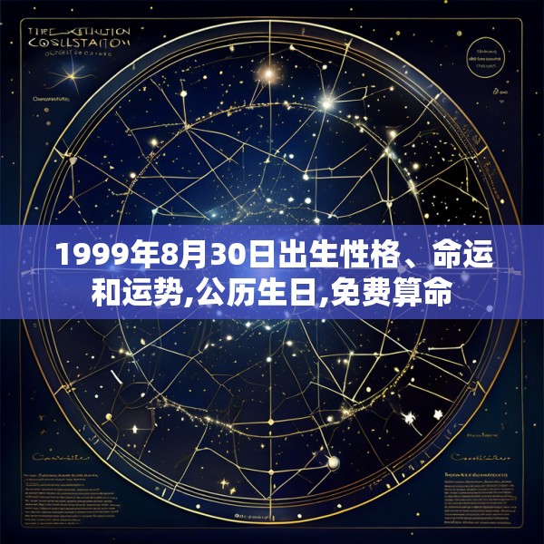 1999年8月30日出生性格、命运和运势,公历生日,免费算命