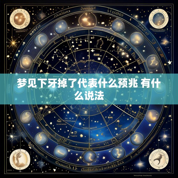 梦见下牙掉了代表什么预兆 有什么说法
