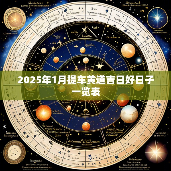 2025年1月提车黄道吉日好日子一览表