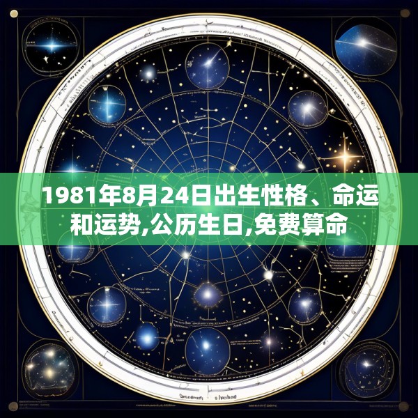 1981年8月24日出生性格、命运和运势,公历生日,免费算命