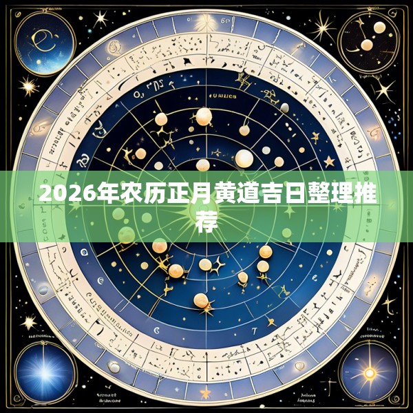 2026年农历正月黄道吉日整理推荐