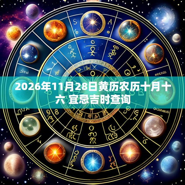2026年11月28日黄历农历十月十六 宜忌吉时查询
