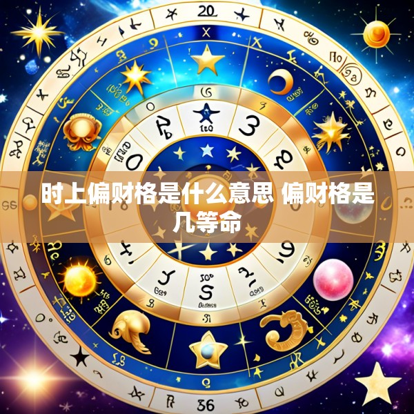 时上偏财格是什么意思 偏财格是几等命