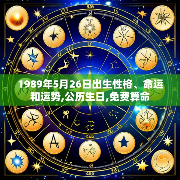 1989年5月26日出生性格、命运和运势,公历生日,免费算命