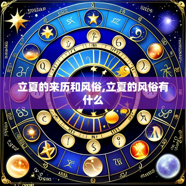 立夏的来历和风俗,立夏的风俗有什么