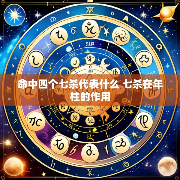 命中四个七杀代表什么 七杀在年柱的作用