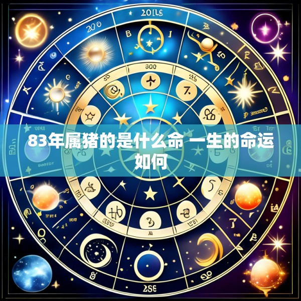 83年属猪的是什么命 一生的命运如何