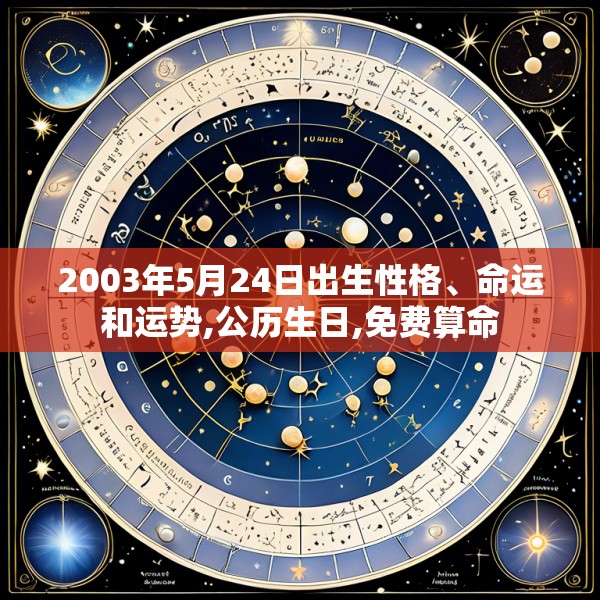 2003年5月24日出生性格、命运和运势,公历生日,免费算命