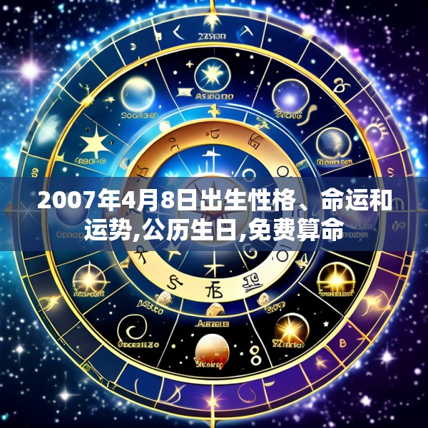 2007年4月8日出生性格、命运和运势,公历生日,免费算命