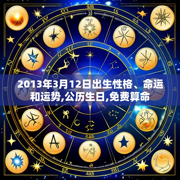 2013年3月12日出生性格、命运和运势,公历生日,免费算命