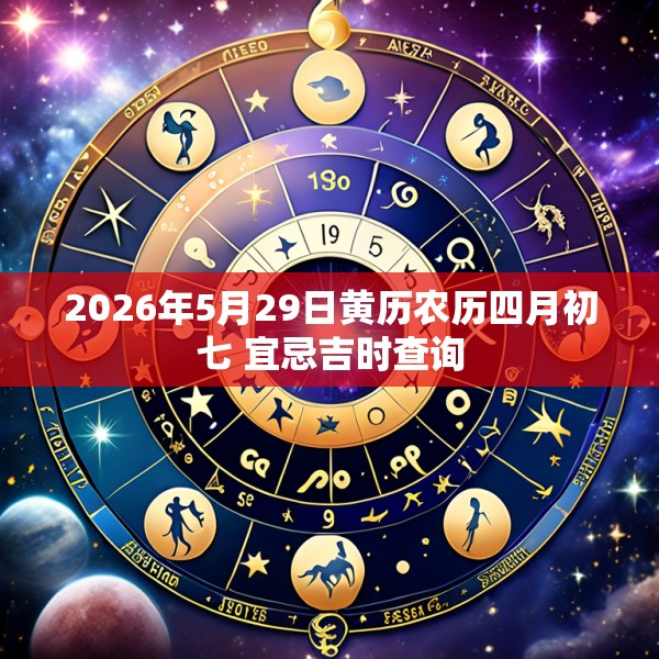 2026年5月29日黄历农历四月初七 宜忌吉时查询