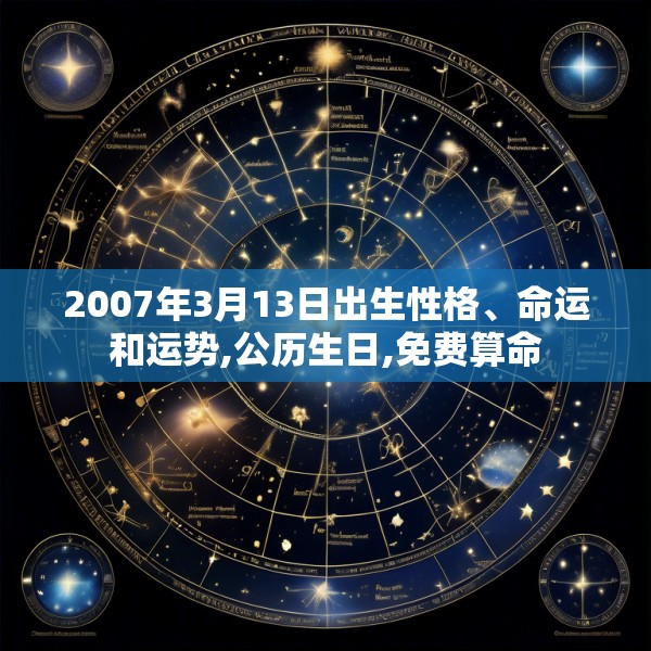 2007年3月13日出生性格、命运和运势,公历生日,免费算命