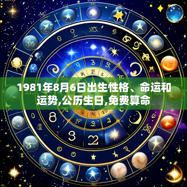 1981年8月6日出生性格、命运和运势,公历生日,免费算命