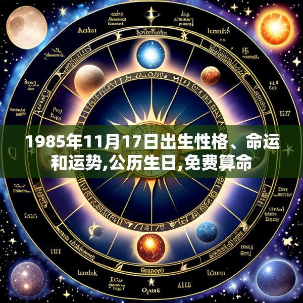 1985年11月17日出生性格、命运和运势,公历生日,免费算命