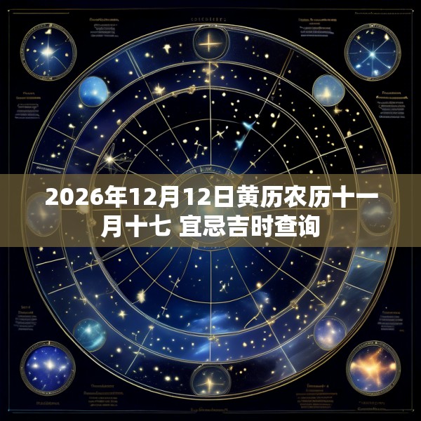 2026年12月12日黄历农历十一月十七 宜忌吉时查询