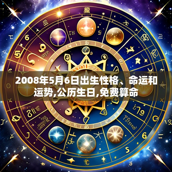 2008年5月6日出生性格、命运和运势,公历生日,免费算命