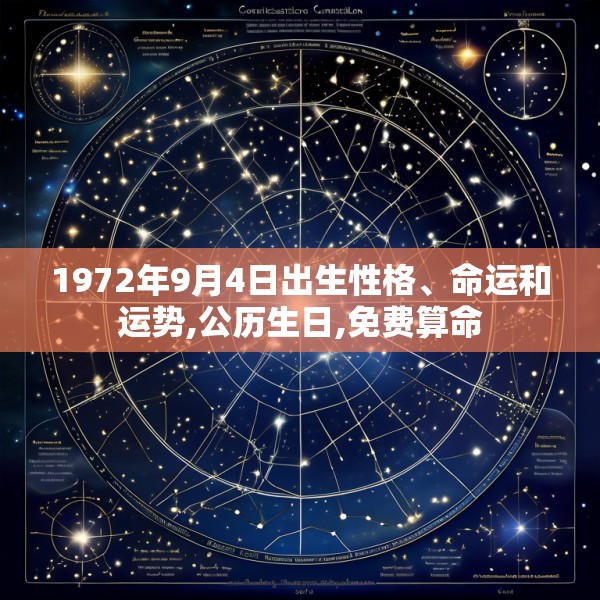 1972年9月4日出生性格、命运和运势,公历生日,免费算命