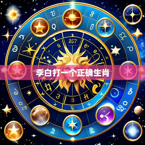 李白打一个正确生肖