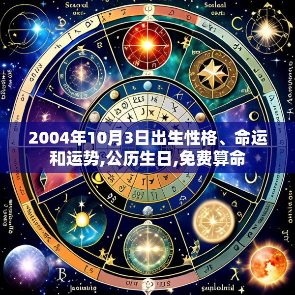 2004年10月3日出生性格、命运和运势,公历生日,免费算命