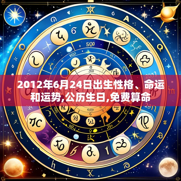2012年6月24日出生性格、命运和运势,公历生日,免费算命