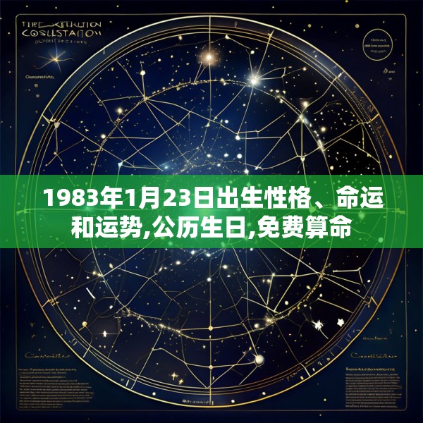 1983年1月23日出生性格、命运和运势,公历生日,免费算命