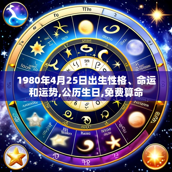 1980年4月25日出生性格、命运和运势,公历生日,免费算命