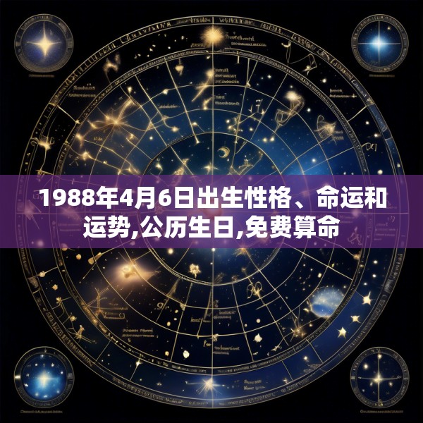 1988年4月6日出生性格、命运和运势,公历生日,免费算命