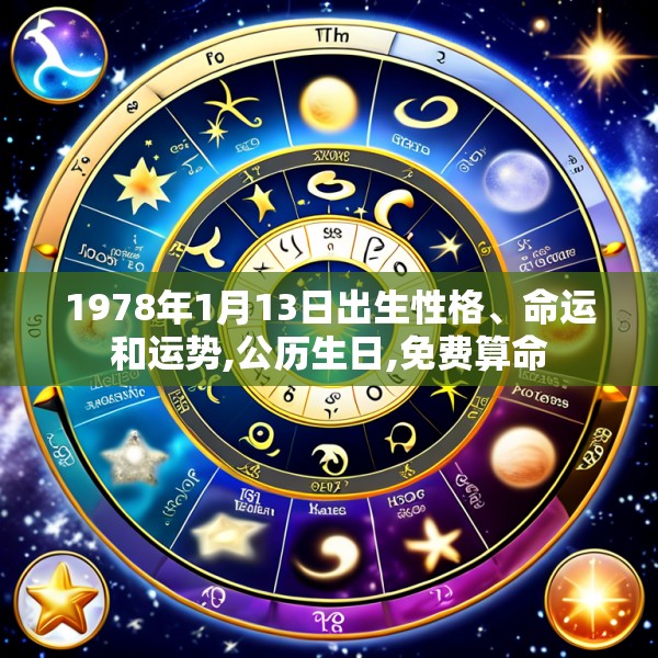 1978年1月13日出生性格、命运和运势,公历生日,免费算命