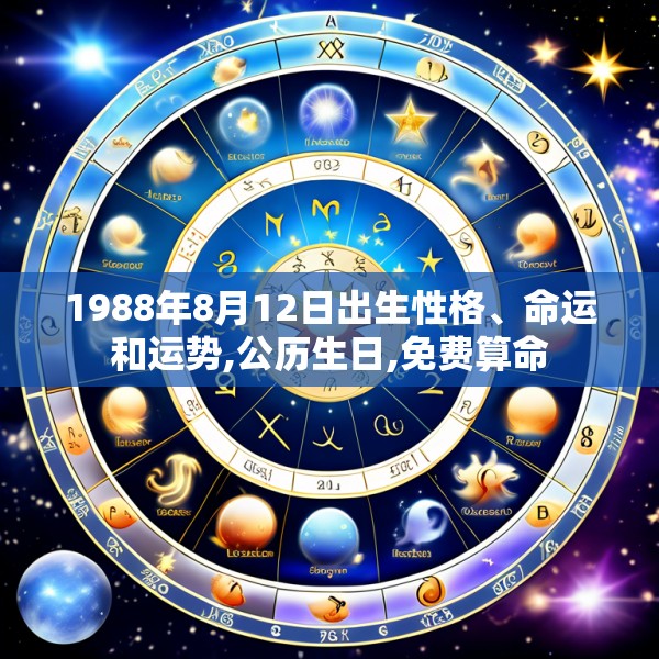 1988年8月12日出生性格、命运和运势,公历生日,免费算命