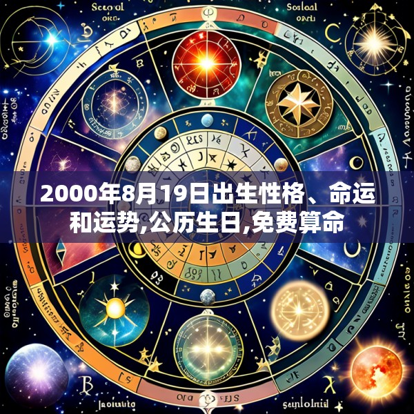 2000年8月19日出生性格、命运和运势,公历生日,免费算命