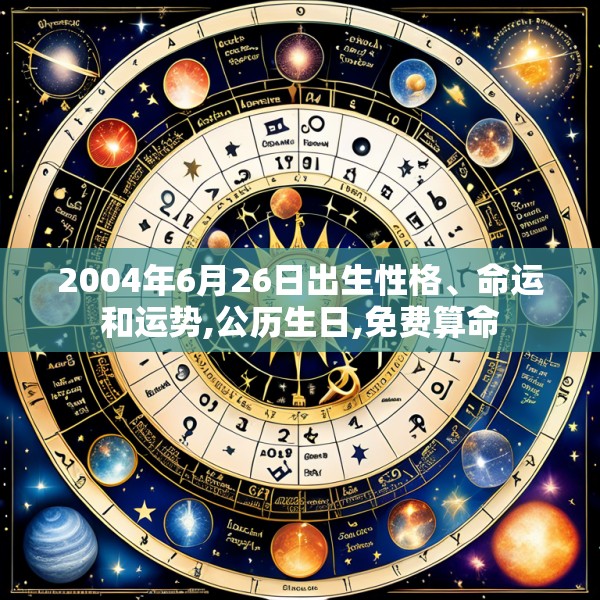 2004年6月26日出生性格、命运和运势,公历生日,免费算命