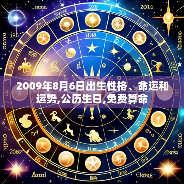 2009年8月6日出生性格、命运和运势,公历生日,免费算命