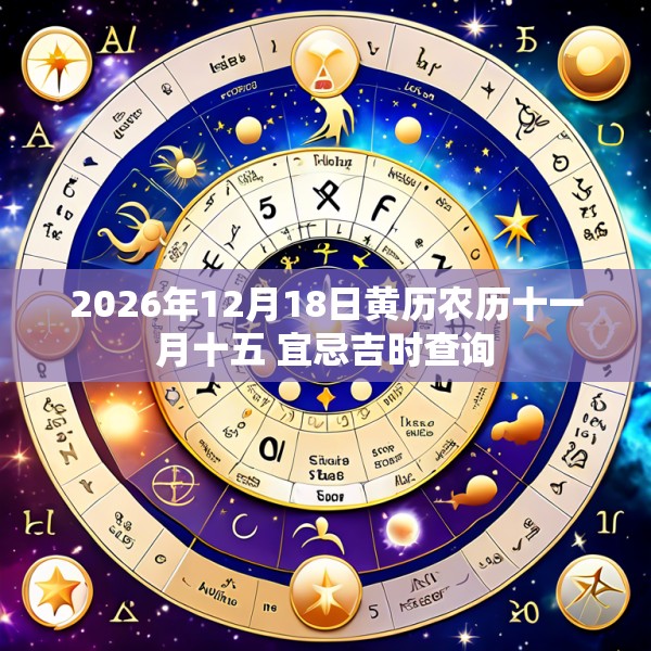 2026年12月18日黄历农历十一月十五 宜忌吉时查询