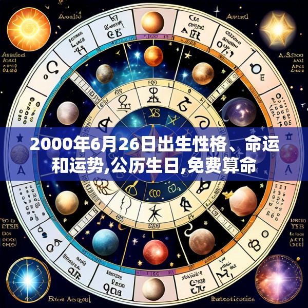 2000年6月26日出生性格、命运和运势,公历生日,免费算命