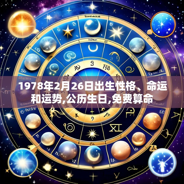 1978年2月26日出生性格、命运和运势,公历生日,免费算命