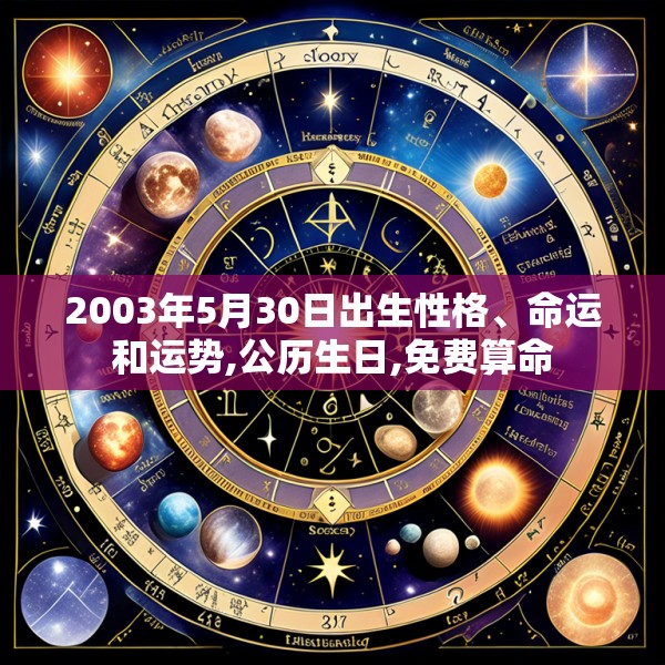 2003年5月30日出生性格、命运和运势,公历生日,免费算命