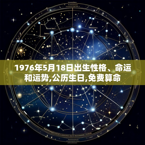 1976年5月18日出生性格、命运和运势,公历生日,免费算命