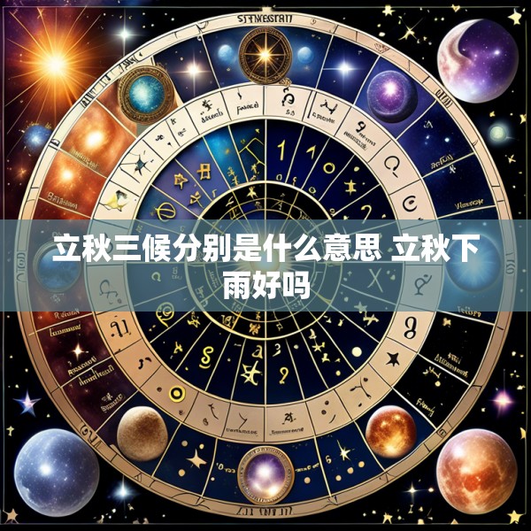立秋三候分别是什么意思 立秋下雨好吗