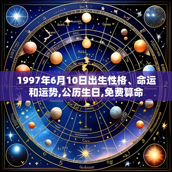 1997年6月10日出生性格、命运和运势,公历生日,免费算命