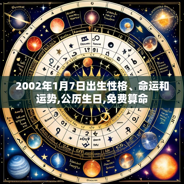 2002年1月7日出生性格、命运和运势,公历生日,免费算命