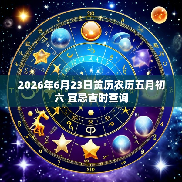 2026年6月23日黄历农历五月初六 宜忌吉时查询