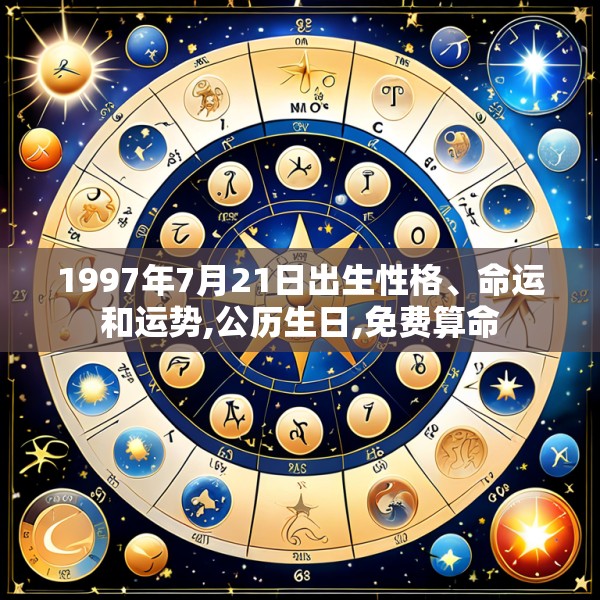 1997年7月21日出生性格、命运和运势,公历生日,免费算命