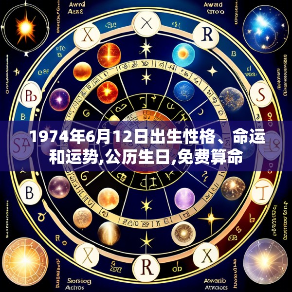 1974年6月12日出生性格、命运和运势,公历生日,免费算命
